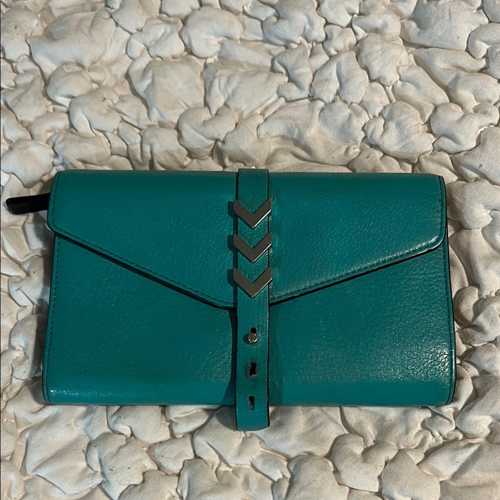 Mackage Green Wallet with Chevron Stud Design